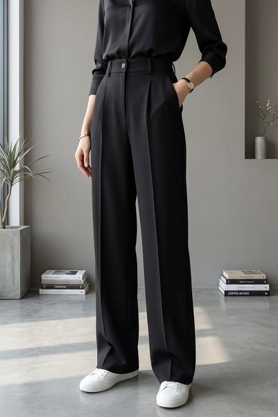 FEMİNEER.com Palazzo Pantolon Oversize Orjinal Kesim