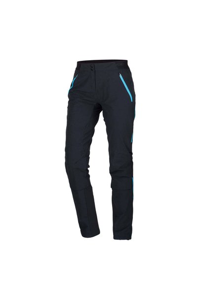 NORTHFINDER KAMENISTA 2 – pantaloni de schi de tură hibrizi pentru femei, Negru