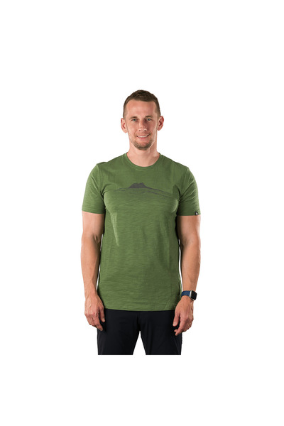 NORTHFINDER JACINT – tricou din bumbac organic de drumeție pentru bărbați, Verde