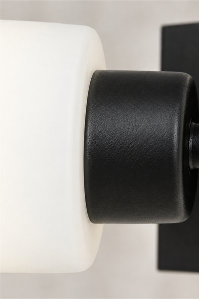 Apliqa Armin 2-Piece Black Wall Lamp Mirror Above-Side Modern Bathroom Sconce