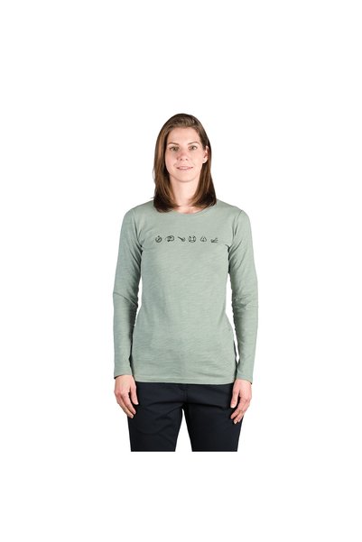 NORTHFINDER Tricou din bumbac organic de drumeție pentru femei ELIANNA, Verde