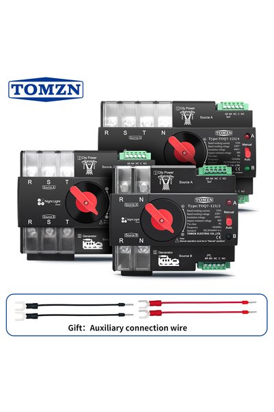 Choice5 مفتاح تحويل كهربائي أوتوماتيكي ثنائي الطاقة 3P 230VAC 125A من TOMZN، ...