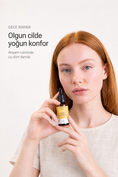 Polente Natural Ölmez Çiçek & Hodan Kırışıklık Karşıtı Yüz Yağı (30 ml)