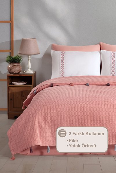 Elart Melany Pike Dublu 100% bumbac (200x220 cm) Roz uscat
