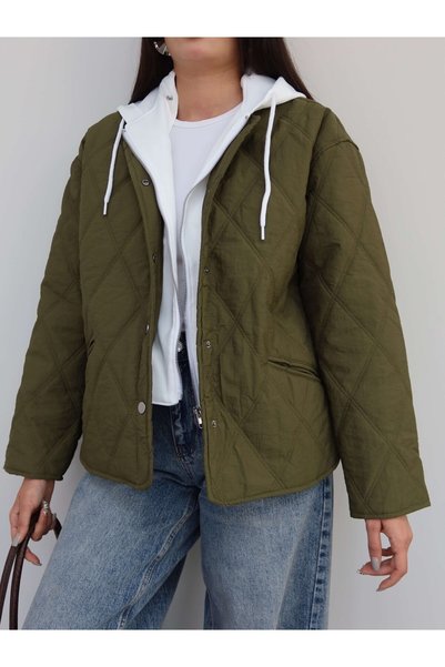 ESRAHELVACI Quilted Patterned Hooded Parachute Jacket