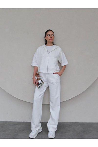 ESRAHELVACI Stoned Hooded Tracksuit Set