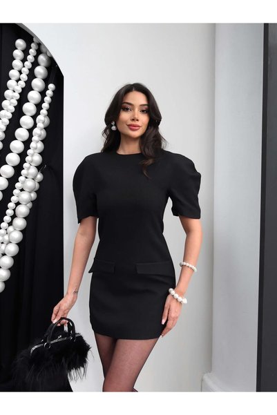 ESRAHELVACI Süs Mini-Kleid mit Taschenpolsterung