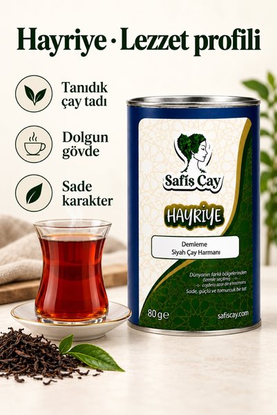 Safiş Çay Hayriye Demleme Siyah Yaprak Çay Harmanı 80 g