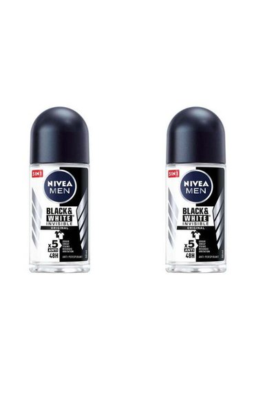 NIVEA MEN Antiperspirant Roll-on for Men, Black & White Invisible Protection ...