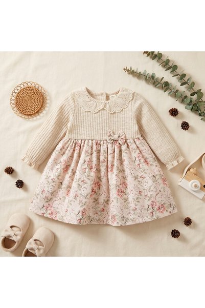 Victorino Rochie cu imprimeu floral si tricot