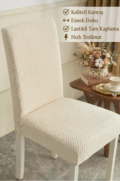 ELHOŞ Chair Cover - Lycra - Washable - Brick Pattern 1 Piece