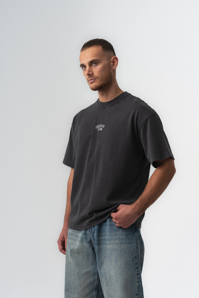BORZ Printed'77' Patch Embroidered Washable Oversized T-Shirt