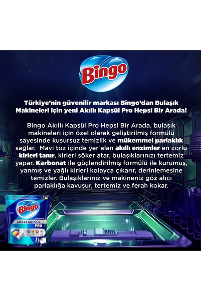 Bingo Smart Capsule Pro Dishwasher Detergent Tablet 320 Pieces
