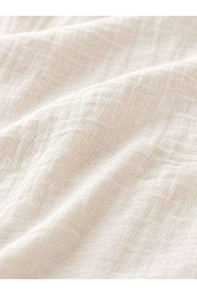 Pufuduk Baby 100% Cotton Muslin Elastic Baby Bed Sheet 70X120 Cm, Air-Permeable Muslin Baby Bed Sheet - White / Ecru / Pink