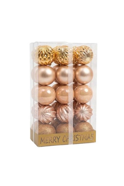 Springos Set of Christmas balls 30 pcs. 8 cm golden