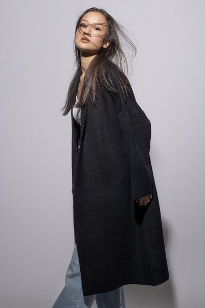 Avrile Tricotaj casual Cardigan NEGRU