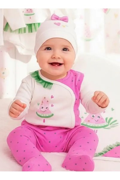MİLAYS LİFE HOME COLLECTİON 0-3 Months Baby Girl Cute Watermelon Set of 10