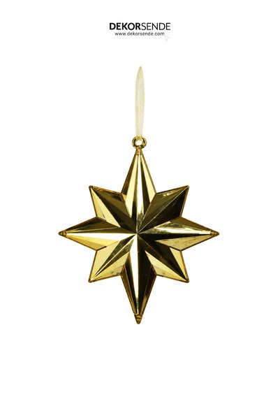 Dekorsende Christmas Tree Ornament Star Stone Crystal Gold 25 cm