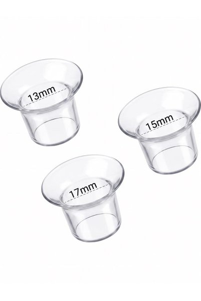 BEBEBAO Silicone Breast Pump Shield Flange Reducer 13-15-17 mm Set of 3 (P1 Model Compatible)