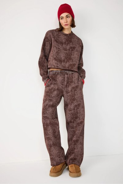 No Matter What Brushed Efektli Pamuklu Comfort Pantolon