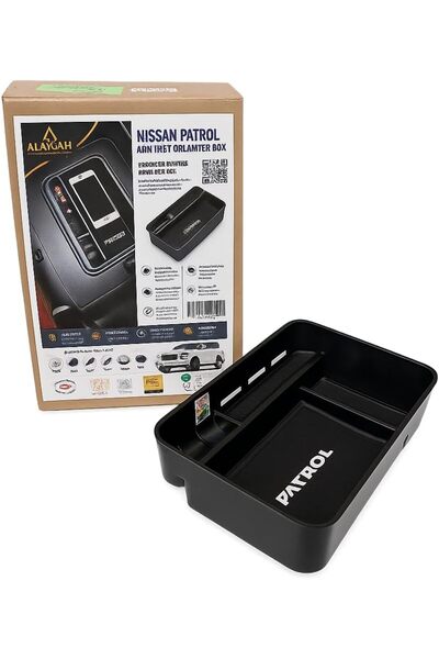 Alayjah Central Armrest Console Tray Organizer Storage Box For Nissan Patrol ...