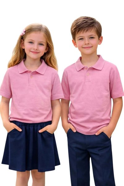 ERDEM KIDS تي شيرت للأولاد والبنات من الجنسين بياقة بولو من القطن بأكمام قصير...