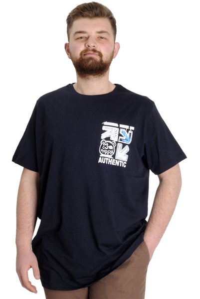 ModeXL Mode XL velika veličina muška T-shirt AUTENTIČNA 23140 tamnoplava