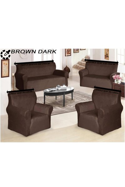 Evory Home غطاء أريكة مخملي مكون من 4 قطع من 7 مقاعد (3+2+1+1) مقاوم للانزلاق...