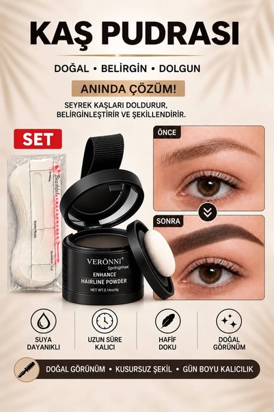 SPRİNGMAX Miracle Eyebrow Plumping Eyebrow Shaping Fixing Black Eyebrow Concealer Sparse Appearance Highlighting Powder Non-Water-Soluble