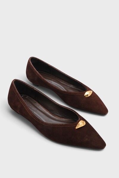 Capone Outfitters Michelle Genuine Leather Pointed Toe Short Heel Stylish Wom...