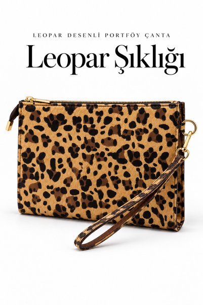 EYCH Nora Women's Portfolio Handbag - Patterned Clutch Bag with Wrist Strap