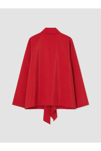 LC Waikiki Nevavm with a Difference Soulife Red Straight Shirt Collar Long Sleeve Women's Blouse