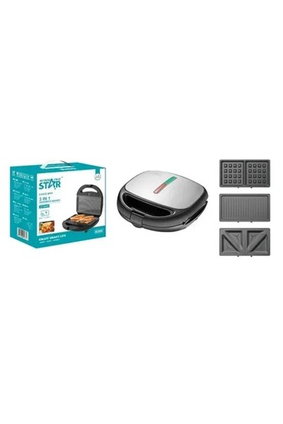 OEM Τοστιέρα με Αντικολλητικές Πλάκες 3 σε 1 800W Winning Star ST-9450 Μαύρο/...