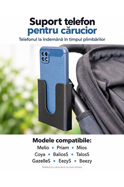Cybex Suport telefon pentru cărucior, design compact, acces rapid în timpul p...