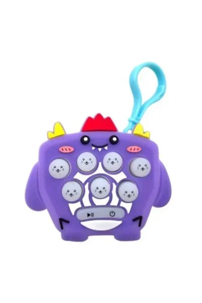 OEM Αγχολυτικό παιχνίδι χειρός μπρελόκ Fidget Pop It 10197-64 τερατάκι σε μωβ...