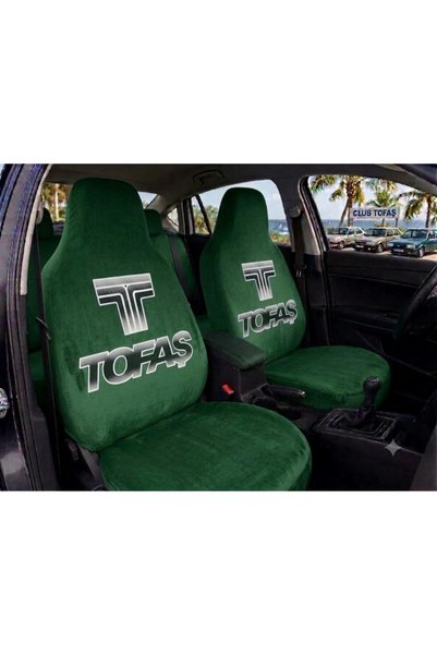 Vemaks Oto Aksesuar yeşil penye tofaş baskılı oto servis kılıfı