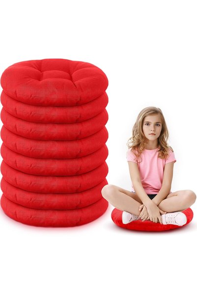 Generic Floor Cushion,40x40x9cm 8Pcs Round Floor Seating Set