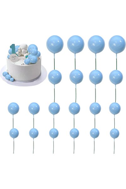 Generic زينة الكيك، 20 قطعة من البالونات الصغيرة لتزيين الكيك، كرات رغوية لتز...