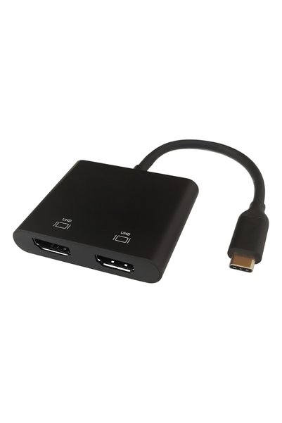 OEM Deltaco Multi-Stream Transport Hub Type C αρσενικό σε 2x HDMI 4K/60Hz θηλ...