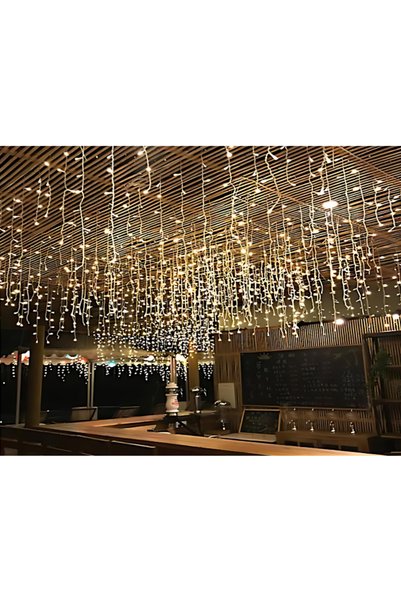 OEM Χριστουγεννιάτικα λαμπάκια “Βροχή” 100LED 2.5m θερμού λευκού φωτισμού 298896