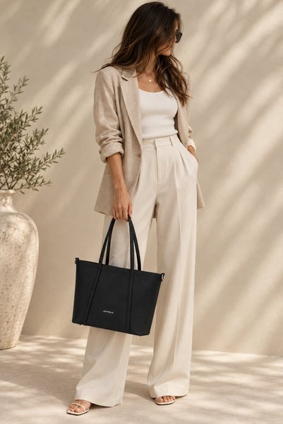 Just Polo Black Women's Hand and Shoulder Bag New Season 24 X 33 cm