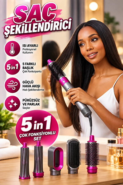canrodi 5 in 1 Multifunctional Hair Styling Set – Professional Use with Adjus...