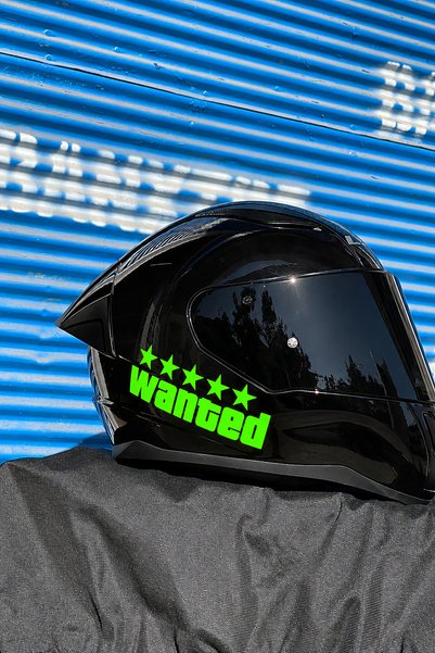 Banxtre Wanted (Wanted) Sticker Label for Motorcycle and Helmet (12cm)