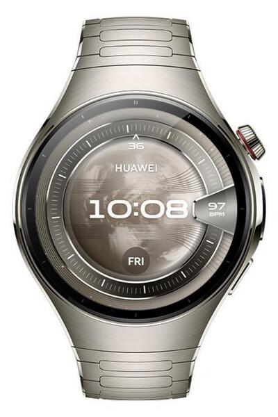 Huawei Ceas 5 46mm, AMOLED de 1.5 inch, Bluetooth, NFC, GPS, ECG, 5 ATM, Brăț...