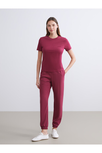 LC Waikiki Nevavm Lcw Vision Burgundy Women's Jogger Sweatpants with Elastic ...