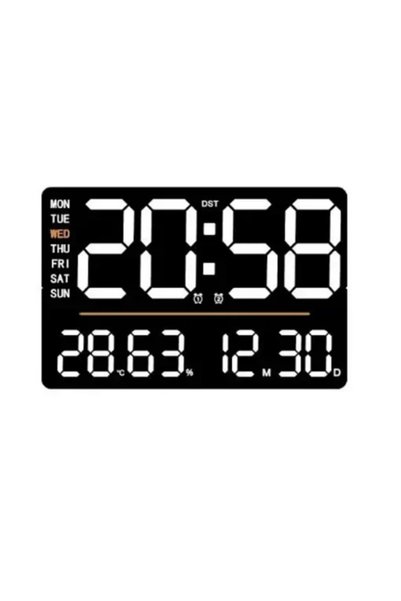 OEM Ψηφιακό ρολόι LED τοίχου με ημερολόγιο/ θερμόμετρο/ υγρασιόμετρο σε μαύρο...