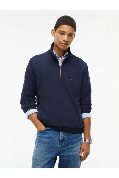 Tommy Hilfiger RWB TIPPING TERRY REG 1/4 ZIP