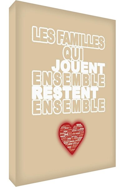 OEM Bloc de sticla decorativ cu mesaj "Familii care se joaca impreuna, raman ...