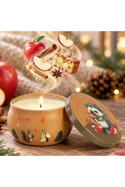 DD SHOP Lumanare in cutie met 4x6,3 arici - Lumanari Toamna, Decor Casa