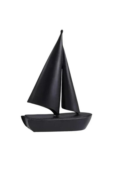 OEM Επιτραπέζιο διακοσμητικό καράβι 25x18 εκ. 82471 σε μαύρο χρώμα